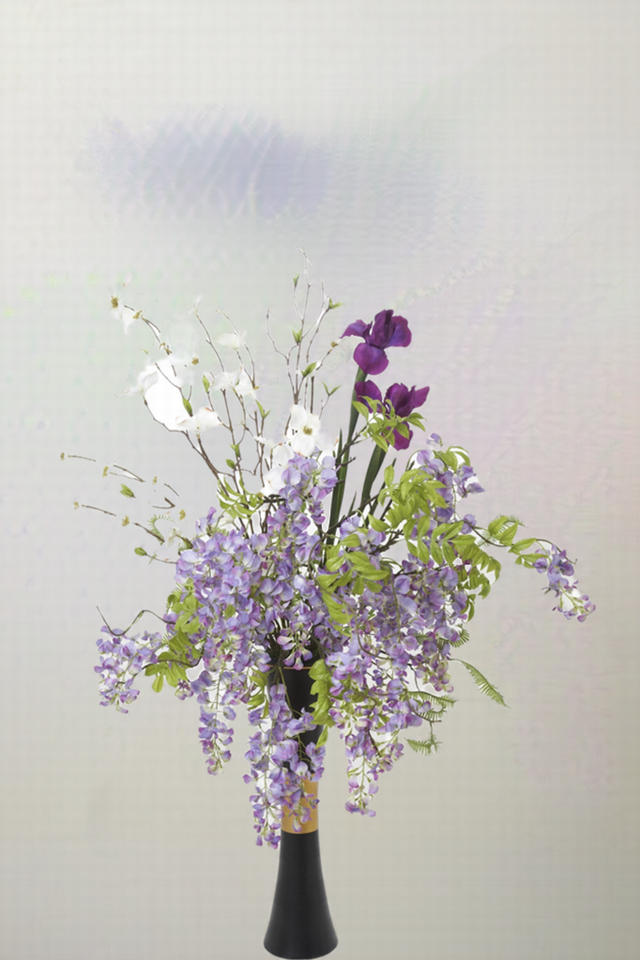 【プレミアムコレクション・ジャパニーズモダン・ 造花・アーティフィシャルフラワーアレンジメント】花宴−hananoen
