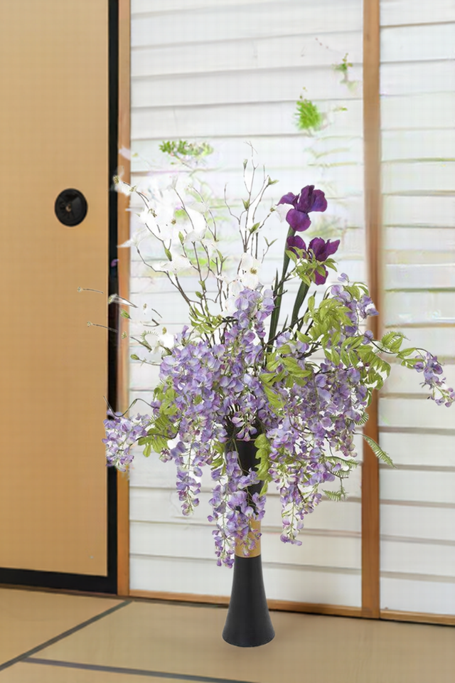 【プレミアムコレクション・ジャパニーズモダン・ 造花・アーティフィシャルフラワーアレンジメント】花宴−hananoen