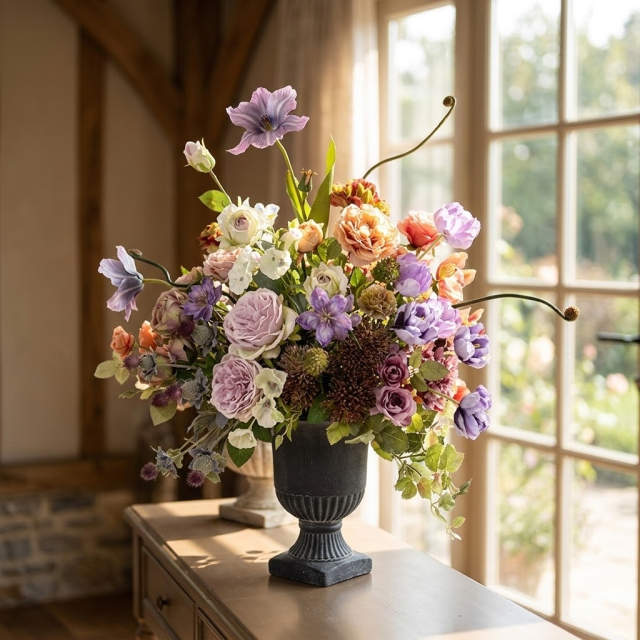 【プレミアムデザイン 造花・アーティフィシャルフラワーアレンジメント】Flowers blooming in the garden