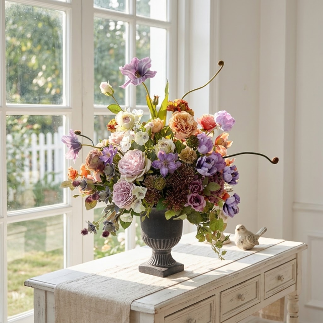 【プレミアムデザイン 造花・アーティフィシャルフラワーアレンジメント】Flowers blooming in the garden