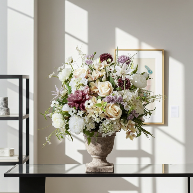 【プレミアムコレクション 造花・アーティフィシャルフラワー・アートフラワーアレンジメント】ナチュラルエレガンス