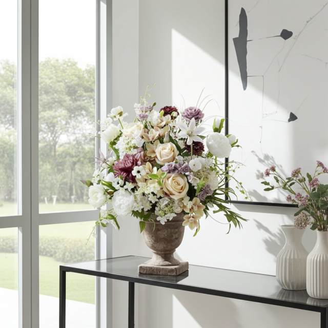 【プレミアムコレクション 造花・アーティフィシャルフラワー・アートフラワーアレンジメント】ナチュラルエレガンス