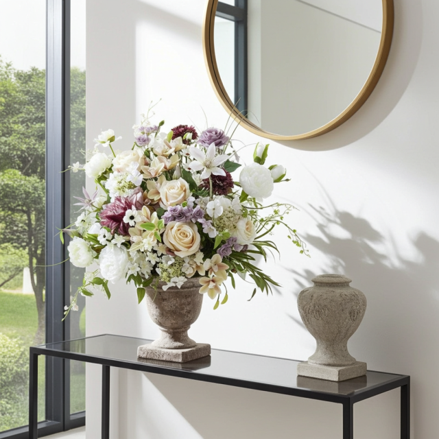 【プレミアムコレクション 造花・アーティフィシャルフラワー・アートフラワーアレンジメント】ナチュラルエレガンス