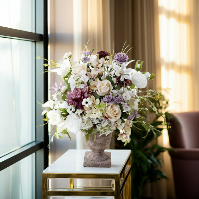 【プレミアムコレクション 造花・アーティフィシャルフラワー・アートフラワーアレンジメント】ナチュラルエレガンス