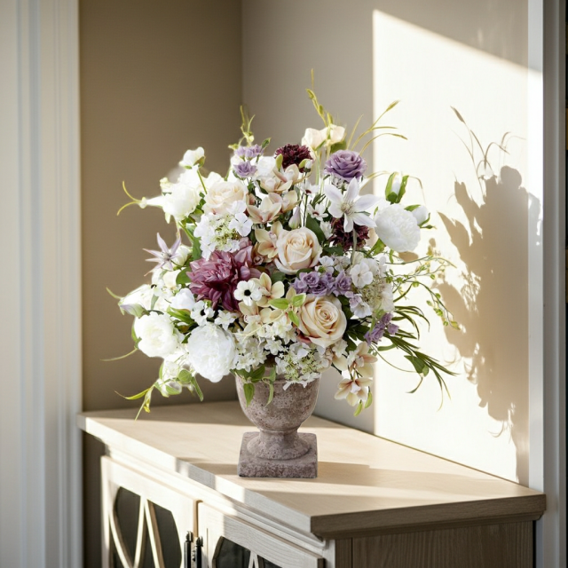 【プレミアムコレクション 造花・アーティフィシャルフラワー・アートフラワーアレンジメント】ナチュラルエレガンス