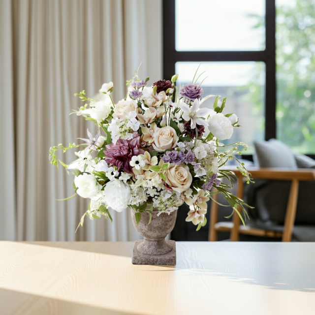 【プレミアムコレクション 造花・アーティフィシャルフラワー・アートフラワーアレンジメント】ナチュラルエレガンス