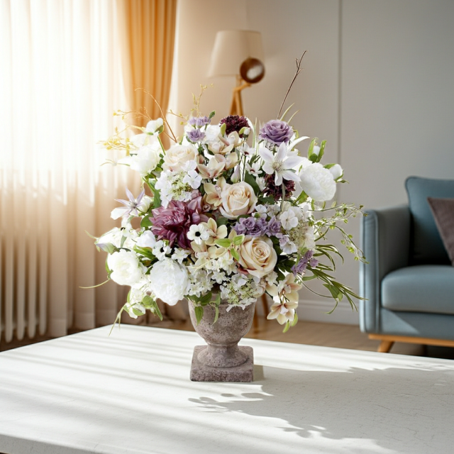 【プレミアムコレクション 造花・アーティフィシャルフラワー・アートフラワーアレンジメント】ナチュラルエレガンス