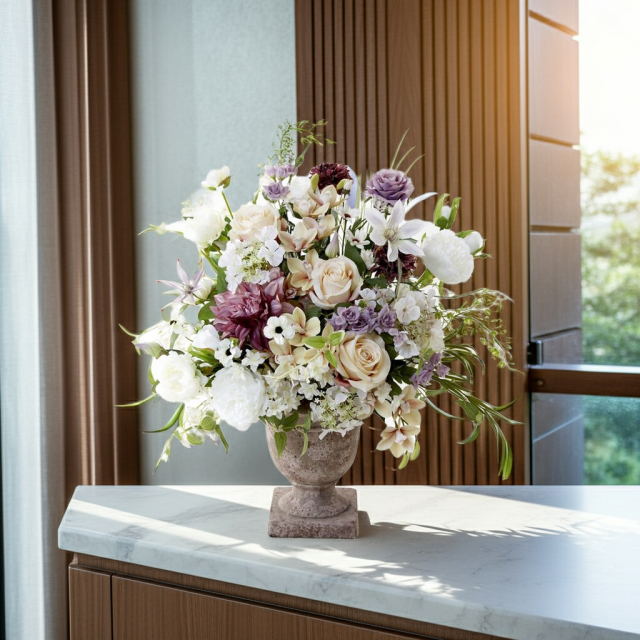 【プレミアムコレクション 造花・アーティフィシャルフラワー・アートフラワーアレンジメント】ナチュラルエレガンス