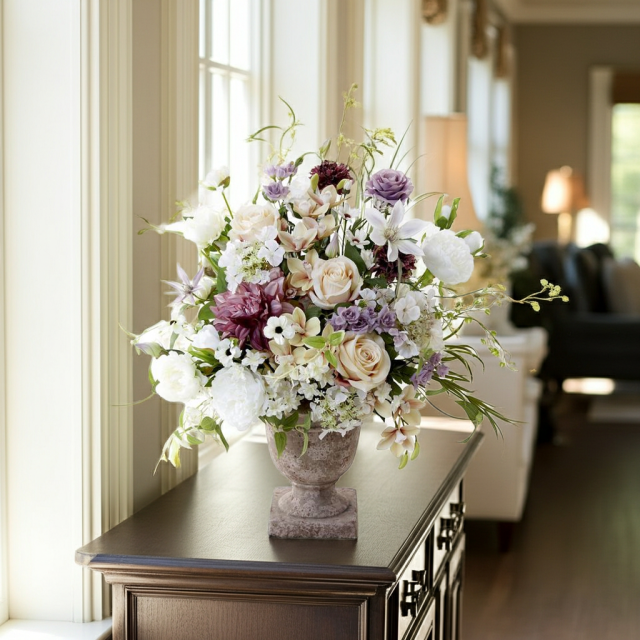 【プレミアムコレクション 造花・アーティフィシャルフラワー・アートフラワーアレンジメント】ナチュラルエレガンス