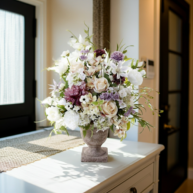 【プレミアムコレクション 造花・アーティフィシャルフラワー・アートフラワーアレンジメント】ナチュラルエレガンス