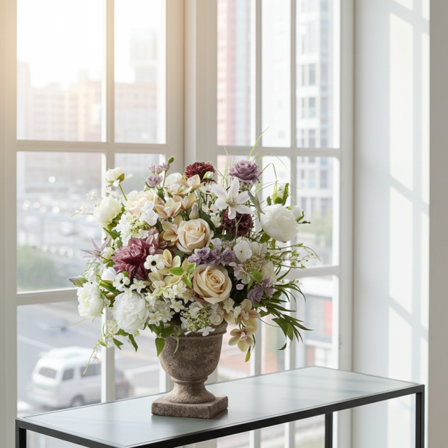 【プレミアムコレクション 造花・アーティフィシャルフラワー・アートフラワーアレンジメント】ナチュラルエレガンス