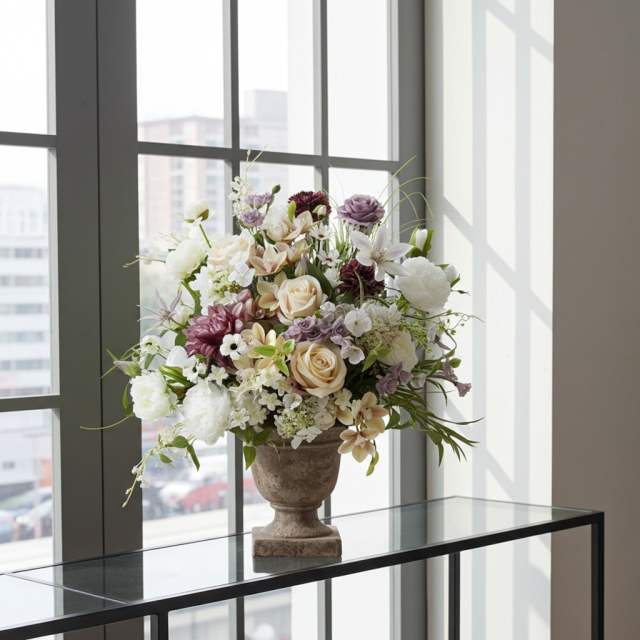 【プレミアムコレクション 造花・アーティフィシャルフラワー・アートフラワーアレンジメント】ナチュラルエレガンス