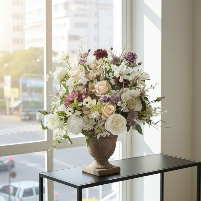 【プレミアムコレクション 造花・アーティフィシャルフラワー・アートフラワーアレンジメント】ナチュラルエレガンス