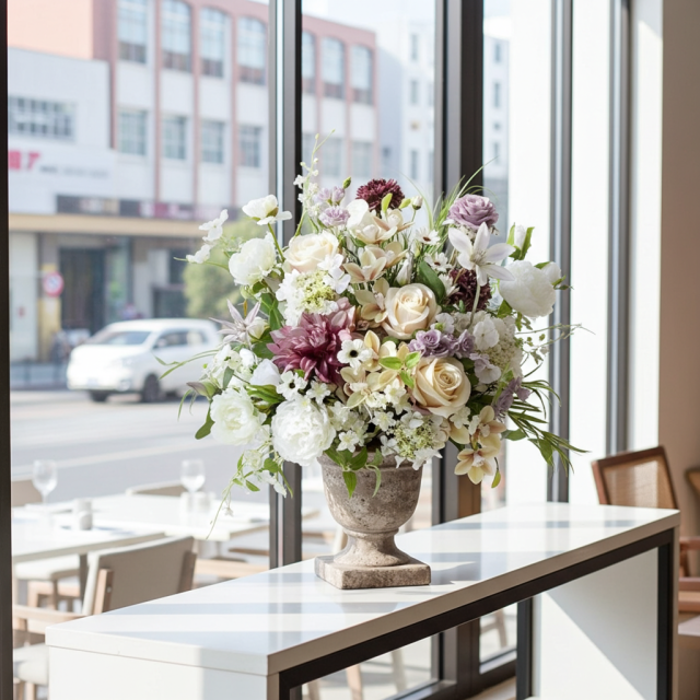 【プレミアムコレクション 造花・アーティフィシャルフラワー・アートフラワーアレンジメント】ナチュラルエレガンス