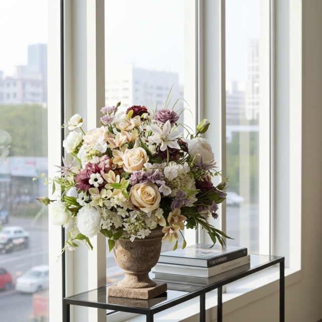 【プレミアムコレクション 造花・アーティフィシャルフラワー・アートフラワーアレンジメント】ナチュラルエレガンス