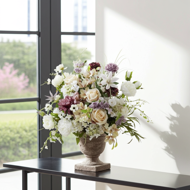 【プレミアムコレクション 造花・アーティフィシャルフラワー・アートフラワーアレンジメント】ナチュラルエレガンス