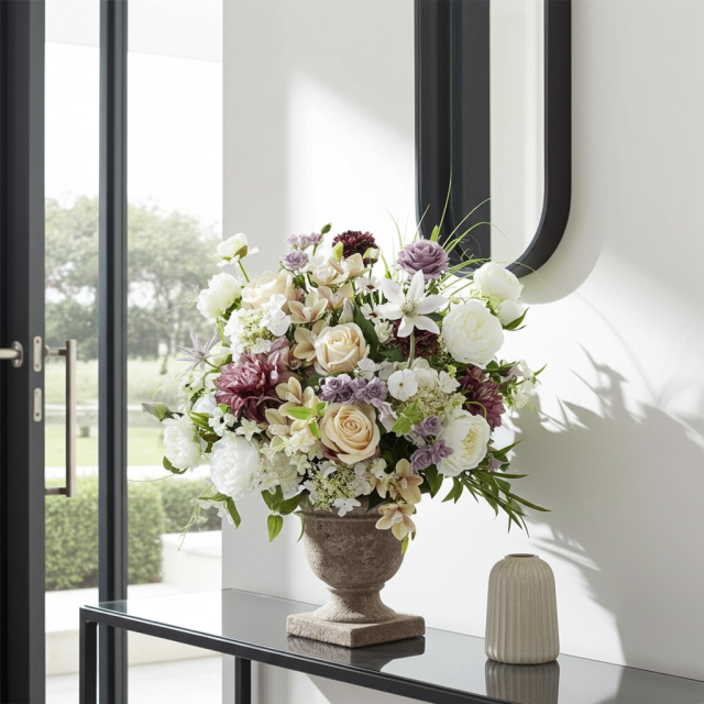 【プレミアムコレクション 造花・アーティフィシャルフラワー・アートフラワーアレンジメント】ナチュラルエレガンス