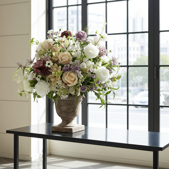 【プレミアムコレクション 造花・アーティフィシャルフラワー・アートフラワーアレンジメント】ナチュラルエレガンス