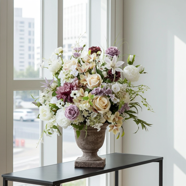 【プレミアムコレクション 造花・アーティフィシャルフラワー・アートフラワーアレンジメント】ナチュラルエレガンス