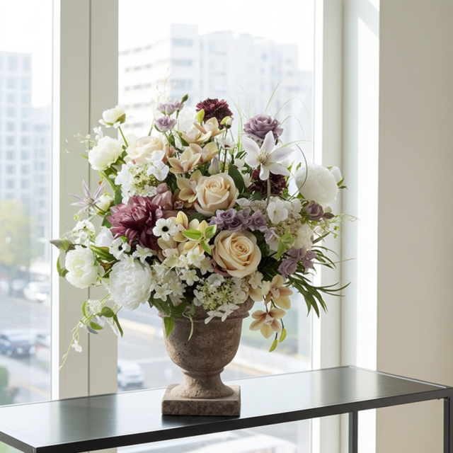 【プレミアムコレクション 造花・アーティフィシャルフラワー・アートフラワーアレンジメント】ナチュラルエレガンス