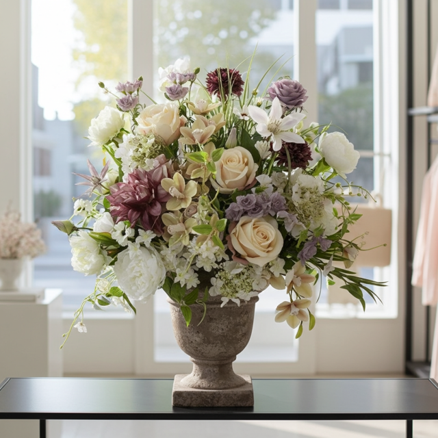 【プレミアムコレクション 造花・アーティフィシャルフラワー・アートフラワーアレンジメント】ナチュラルエレガンス