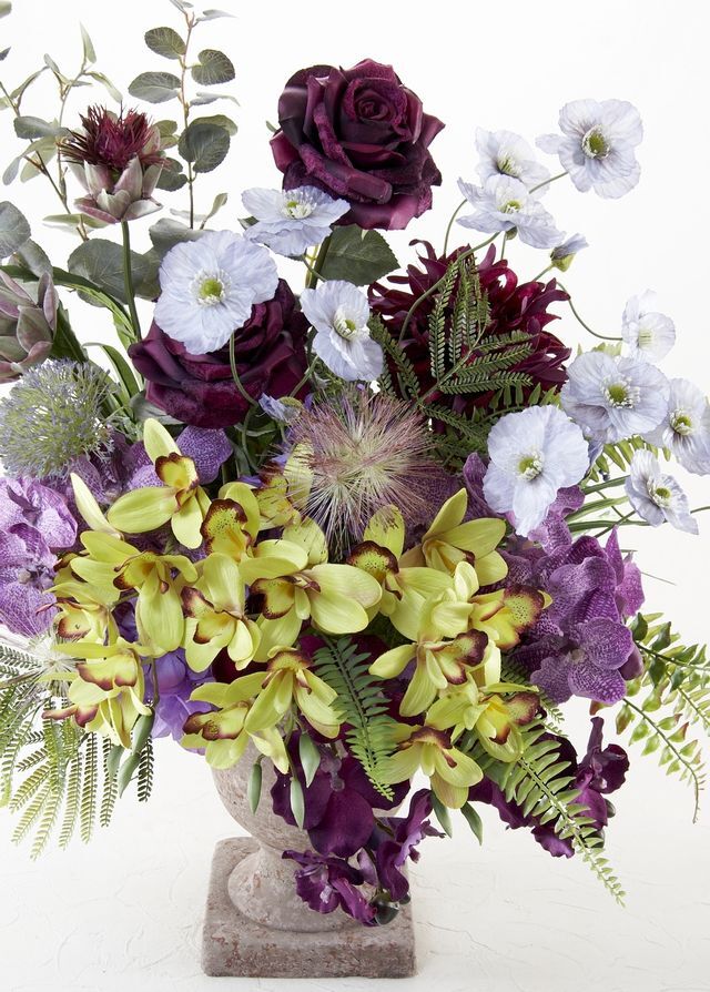 【アーティフィシャルフラワー・アートフラワー・造花アレンジメント】オリエンタルオーキッド・オリキス