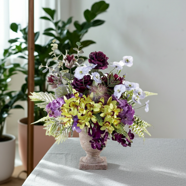 【アーティフィシャルフラワー・アートフラワー・造花アレンジメント】オリエンタルオーキッド・オリキス