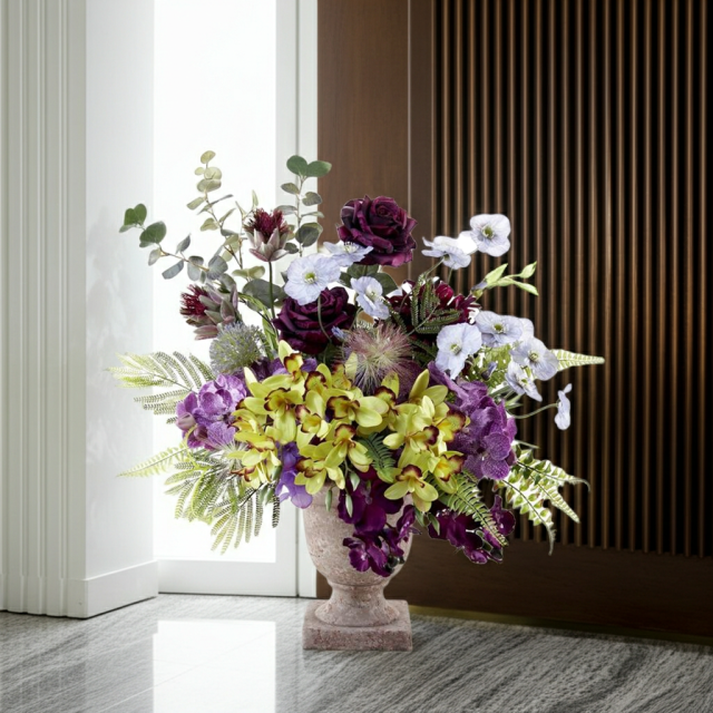 【アーティフィシャルフラワー・アートフラワー・造花アレンジメント】オリエンタルオーキッド・オリキス