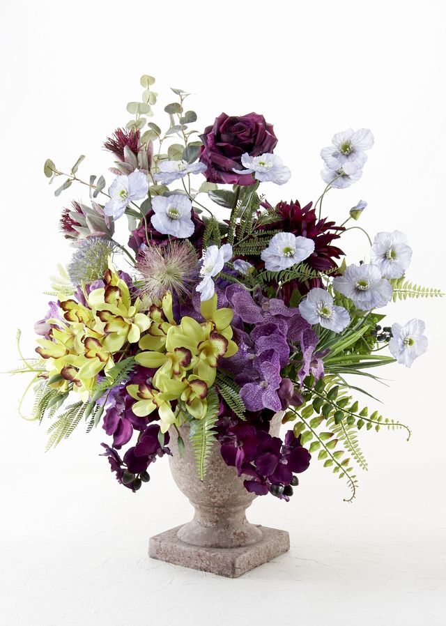 【アーティフィシャルフラワー・アートフラワー・造花アレンジメント】オリエンタルオーキッド・オリキス