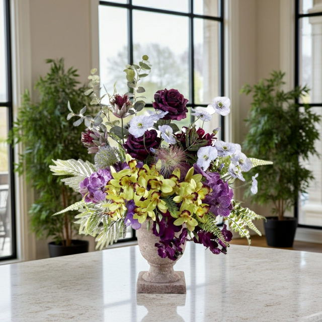 【アーティフィシャルフラワー・アートフラワー・造花アレンジメント】オリエンタルオーキッド・オリキス