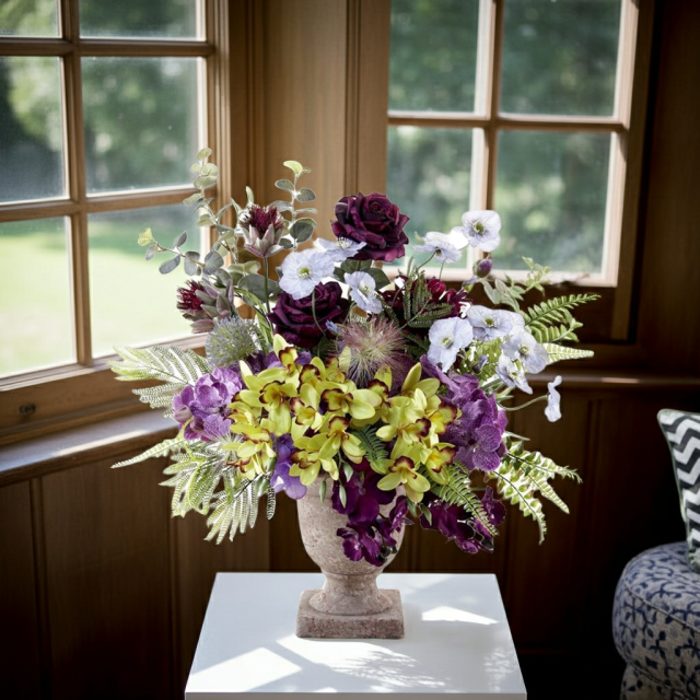 【アーティフィシャルフラワー・アートフラワー・造花アレンジメント】オリエンタルオーキッド・オリキス