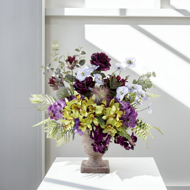 【アーティフィシャルフラワー・アートフラワー・造花アレンジメント】オリエンタルオーキッド・オリキス