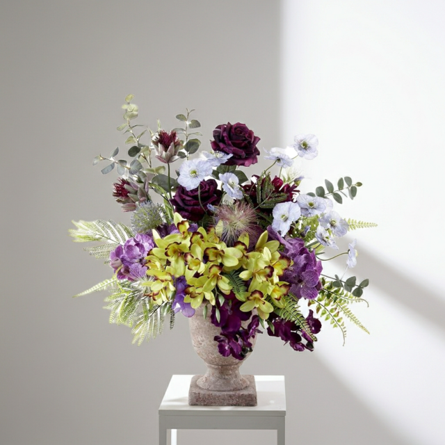 【アーティフィシャルフラワー・アートフラワー・造花アレンジメント】オリエンタルオーキッド・オリキス