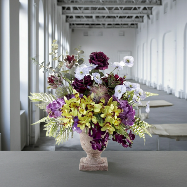 【アーティフィシャルフラワー・アートフラワー・造花アレンジメント】オリエンタルオーキッド・オリキス