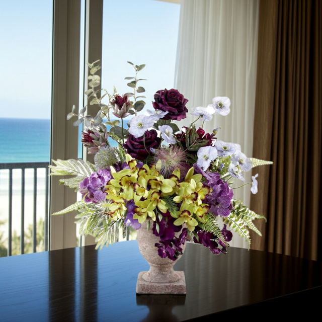 【アーティフィシャルフラワー・アートフラワー・造花アレンジメント】オリエンタルオーキッド・オリキス