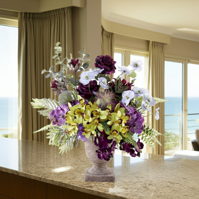 【アーティフィシャルフラワー・アートフラワー・造花アレンジメント】オリエンタルオーキッド・オリキス