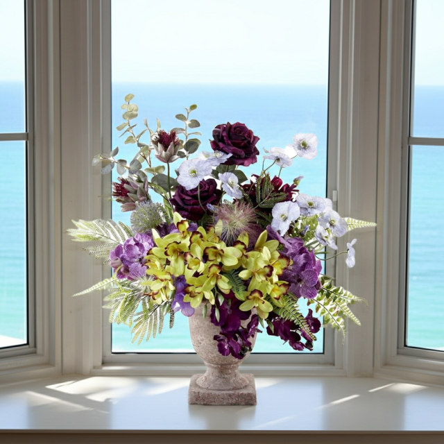 【アーティフィシャルフラワー・アートフラワー・造花アレンジメント】オリエンタルオーキッド・オリキス