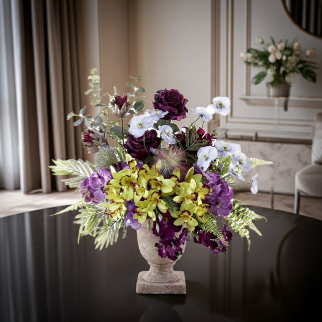 【アーティフィシャルフラワー・アートフラワー・造花アレンジメント】オリエンタルオーキッド・オリキス