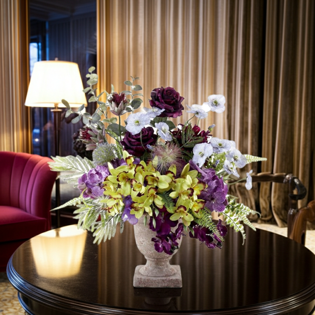 【アーティフィシャルフラワー・アートフラワー・造花アレンジメント】オリエンタルオーキッド・オリキス