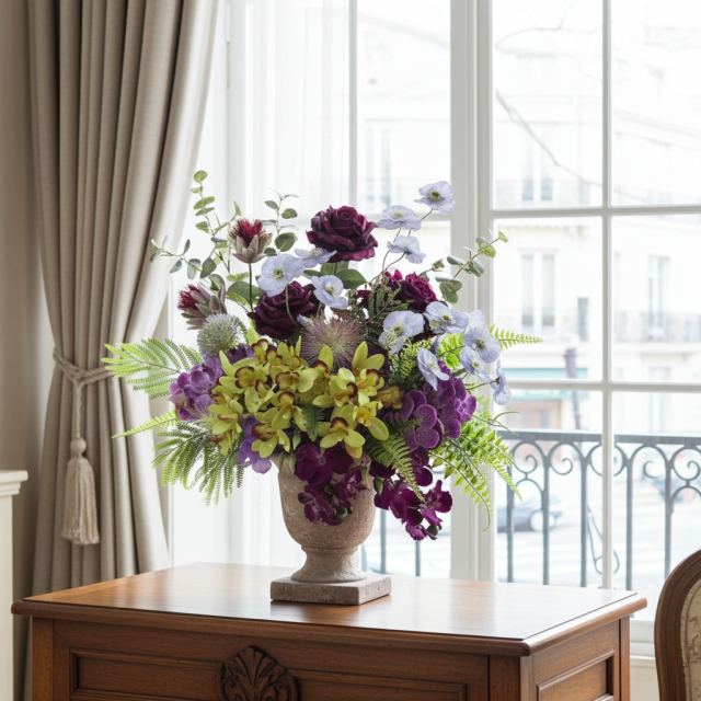 【アーティフィシャルフラワー・アートフラワー・造花アレンジメント】オリエンタルオーキッド・オリキス