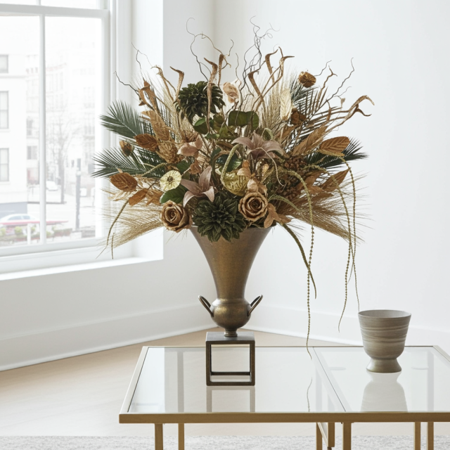 プレミアムデザイン/造花・アートフラワーアレンジメント-golden