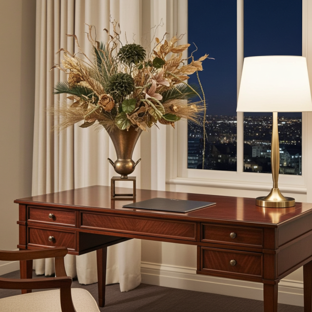 プレミアムデザイン/造花・アートフラワーアレンジメント-golden