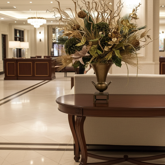 【プレミアムデザイン/造花・アートフラワーアレンジメント-golden peacock wings】ゴールデンピーコックウィング