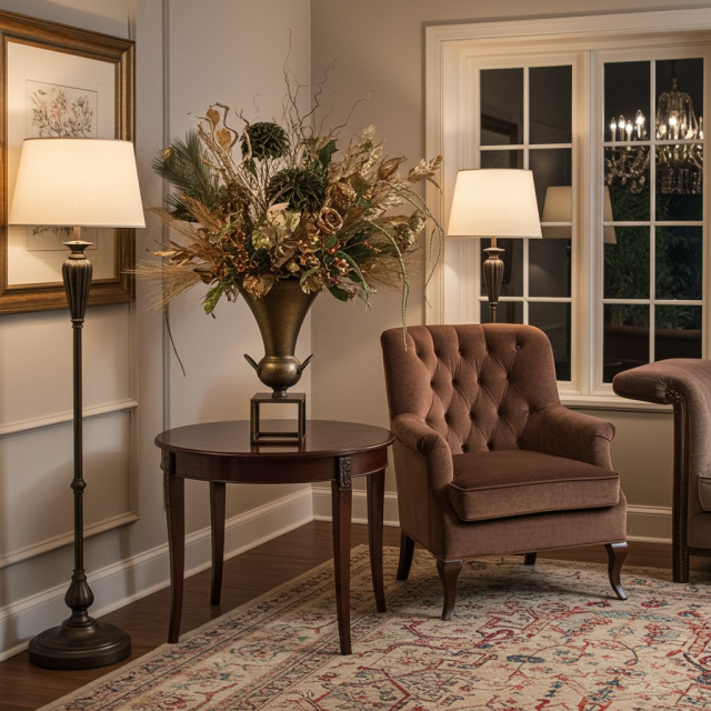 【プレミアムデザイン/造花・アートフラワーアレンジメント-golden peacock wings】ゴールデンピーコックウィング