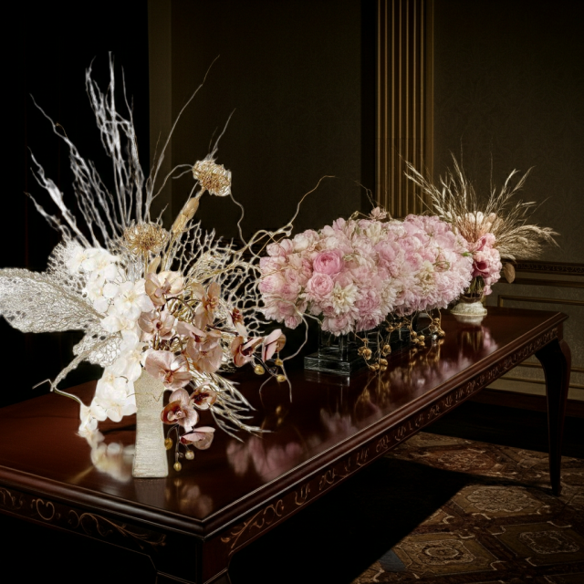 【プレミアムコレクション 造花・アーティフィシャルフラワーアレンジメント】shining butterfly