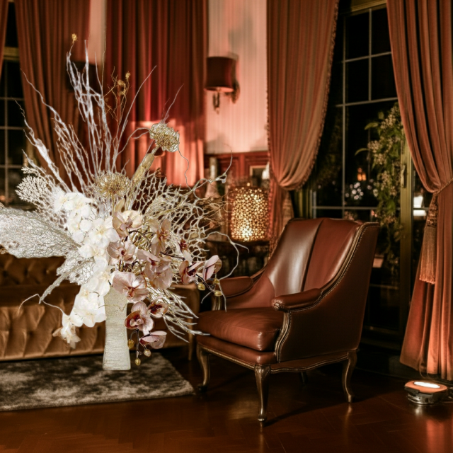 【プレミアムコレクション 造花・アーティフィシャルフラワーアレンジメント】shining butterfly