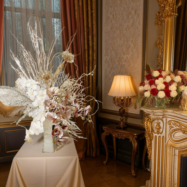 【プレミアムコレクション 造花・アーティフィシャルフラワーアレンジメント】shining butterfly