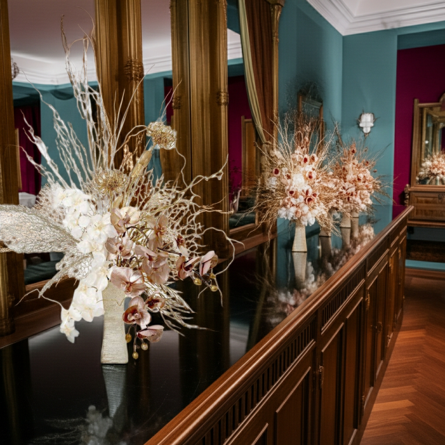 【プレミアムコレクション 造花・アーティフィシャルフラワーアレンジメント】shining butterfly