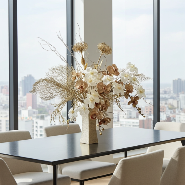 【プレミアムコレクション 造花・アーティフィシャルフラワーアレンジメント】shining butterfly