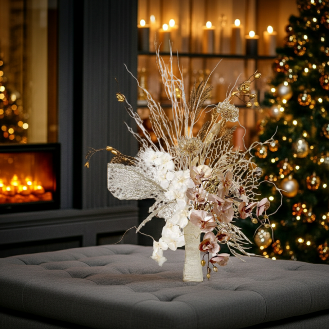 【プレミアムコレクション 造花・アーティフィシャルフラワーアレンジメント】shining butterfly